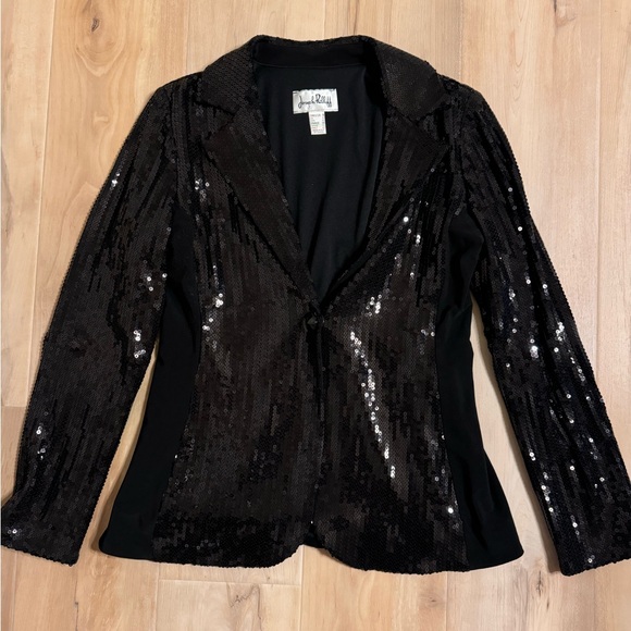 Joseph Ribkoff Sequin Blazer Size 8 - Picture 6 of 15